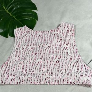 NEW PRISM Punta Halter Bikini‎ Top in Ivory/Fuchia-Rose [ SZ 44 IT ]